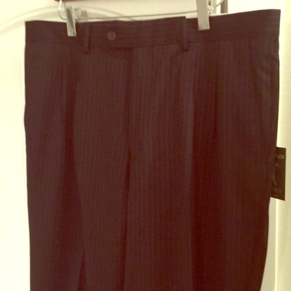 Wool chalk stripe trousers